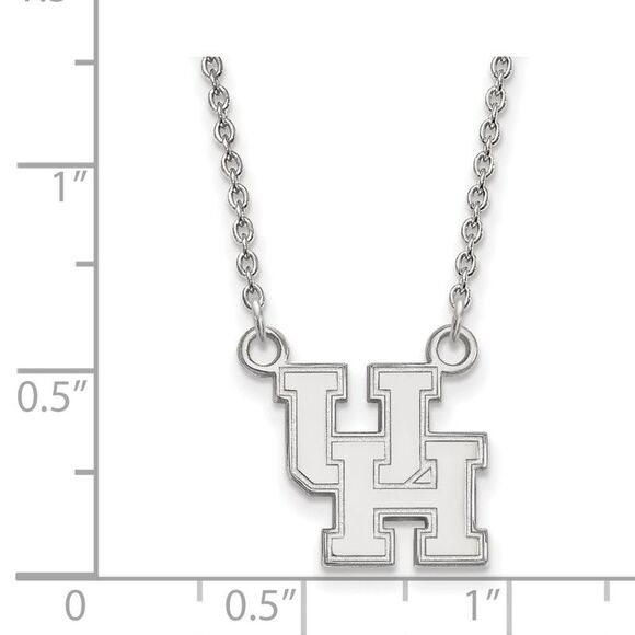 Sterling Silver U of Houston Small Pendant Necklace - Picture 2 of 4